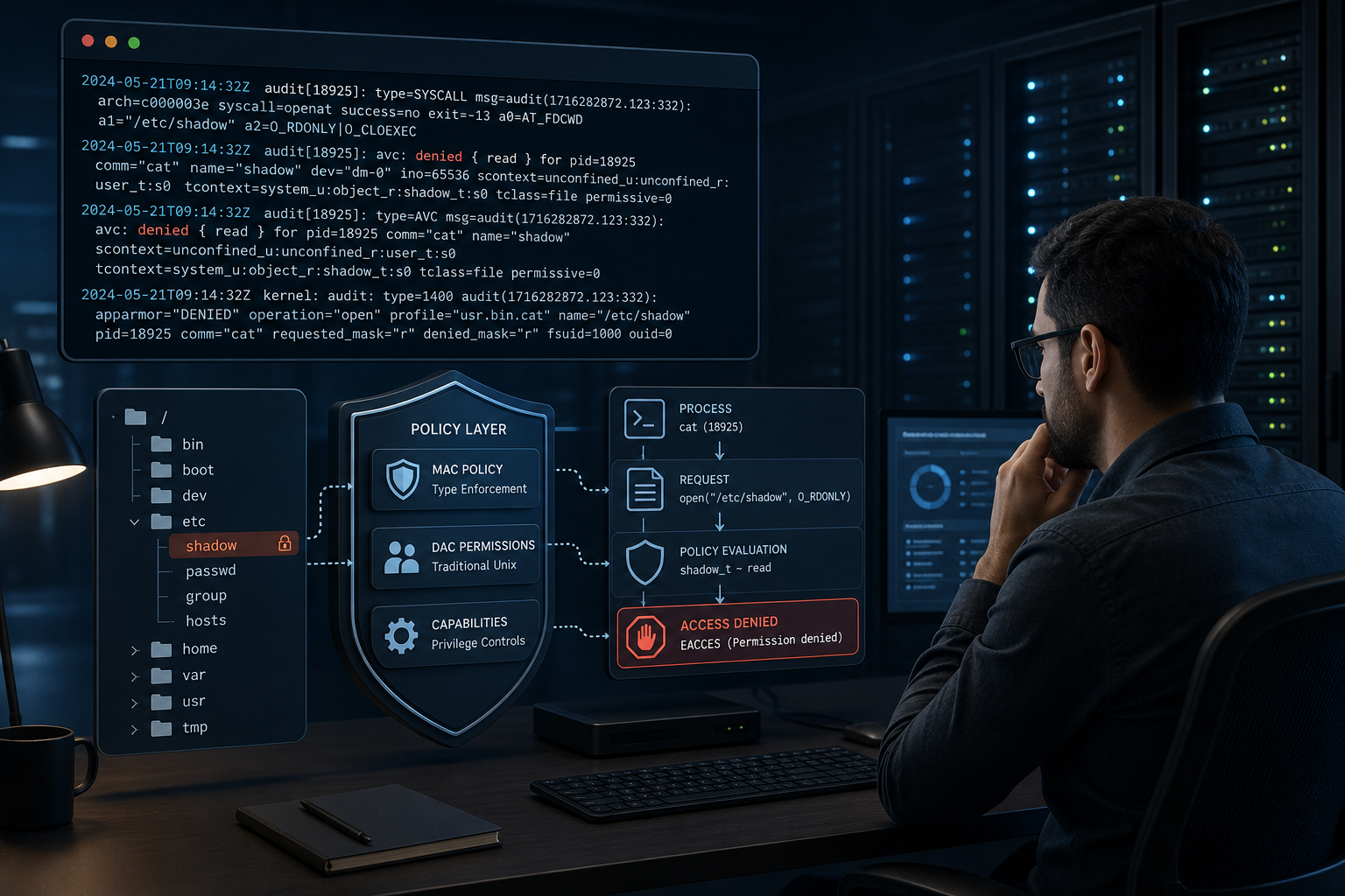 CentOS SELinux Troubleshooting for Enforcing Mode Access Denials