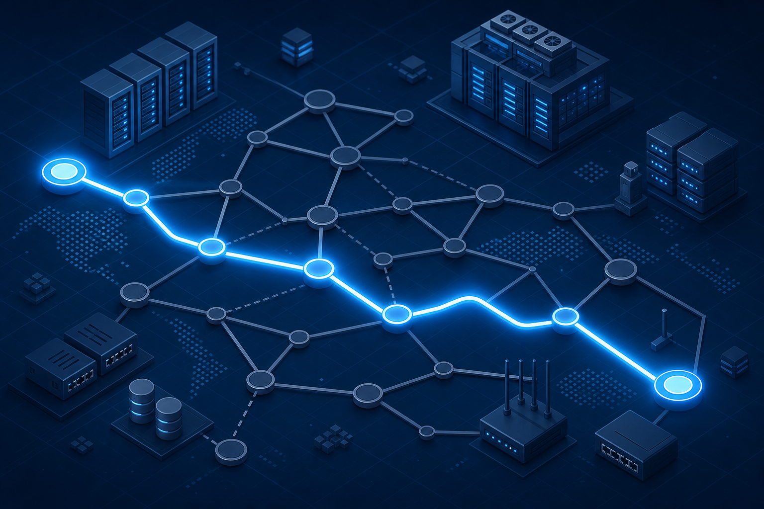 Dijkstra's Algorithm for Fastest Path Routing in Networks